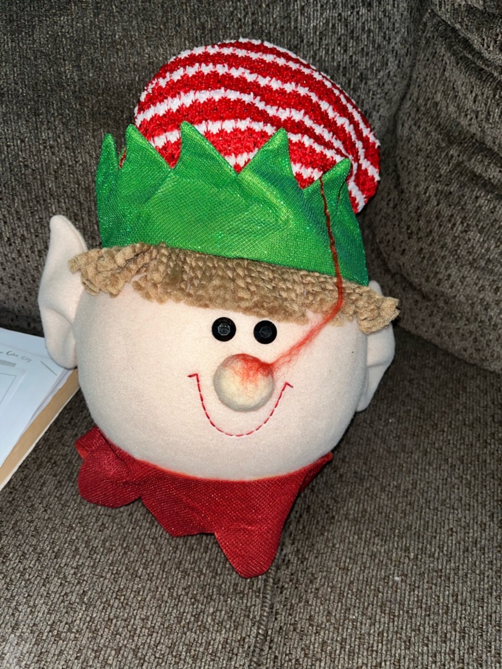Holiday Elf Plush Décor - Red and Green